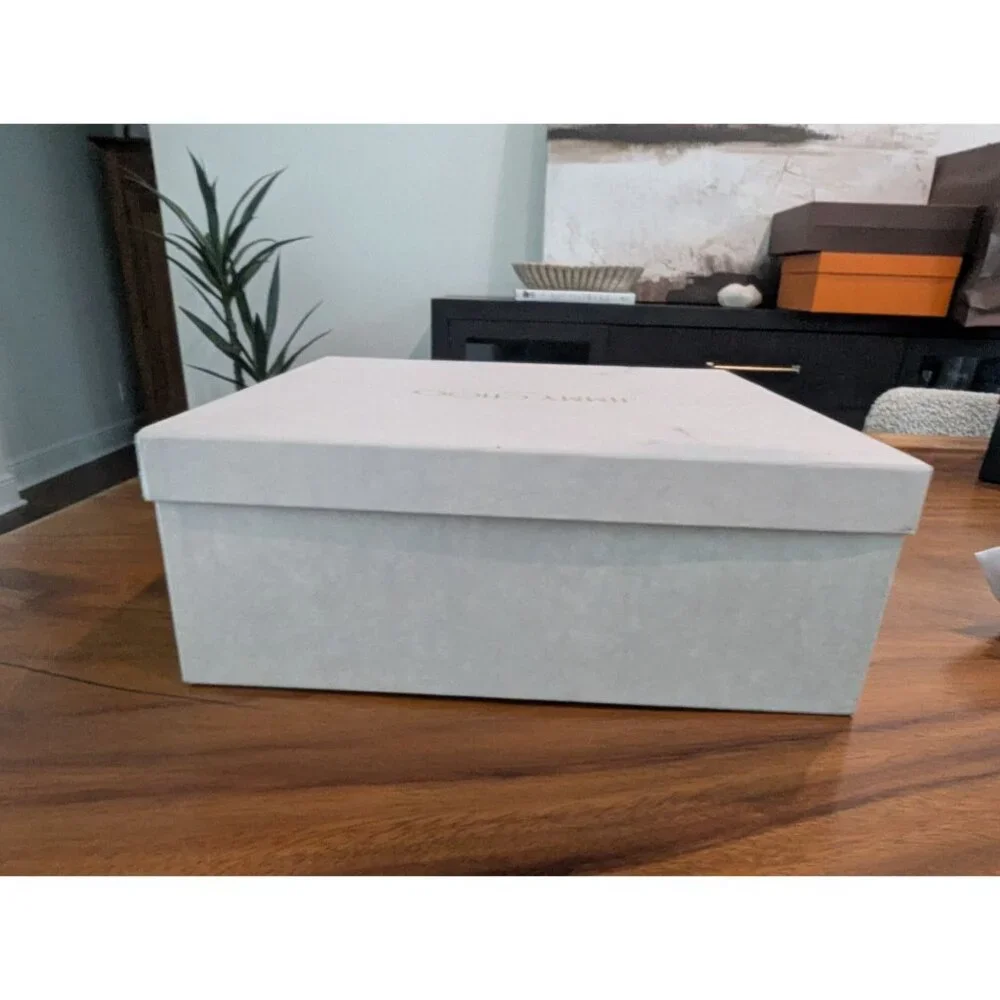 Jimmy Choo Empty Shoe Box With Lid & Tissue Paper 14 x 14 x 5.25